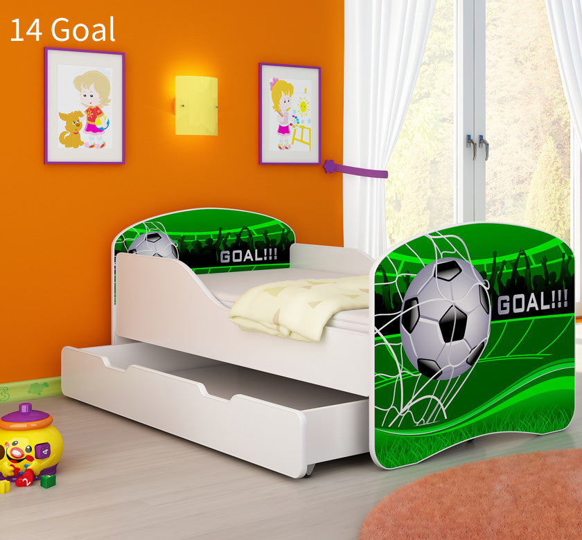 Dječji krevet ACMA s motivom + ladica 160x80 cm 14 Goal