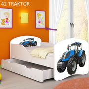 Dječji krevet ACMA s motivom + ladica 140x70 cm 42 Traktor
