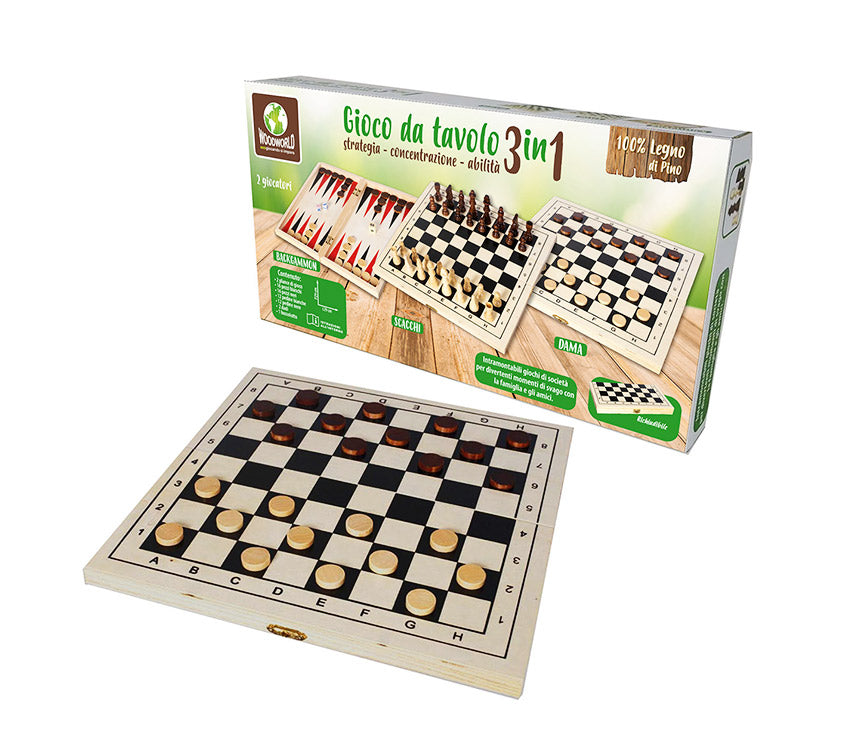 Drveni šah, dama, backgammon