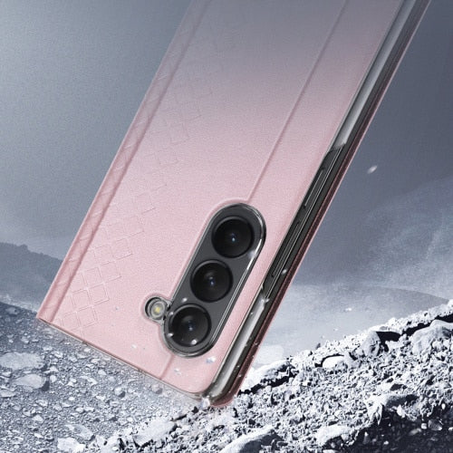 DUX DUCIS Bril – kožna maska za Samsung Galaxy Z Fold5 5G pink