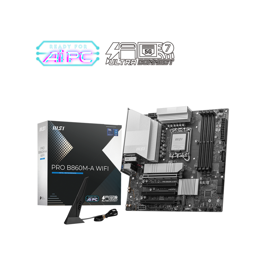 MSI PRO B860M-A WIFI matična ploča Intel B860 LGA 1851 (Socket V1) Mikro ATX