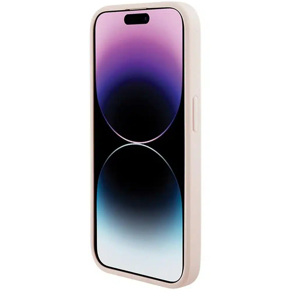 Originální pouzdro KARL LAGERFELD Hardcase KLHCP15LPQKPMP pro iPhone 15 Pro (prošívaný vzor / růžová)