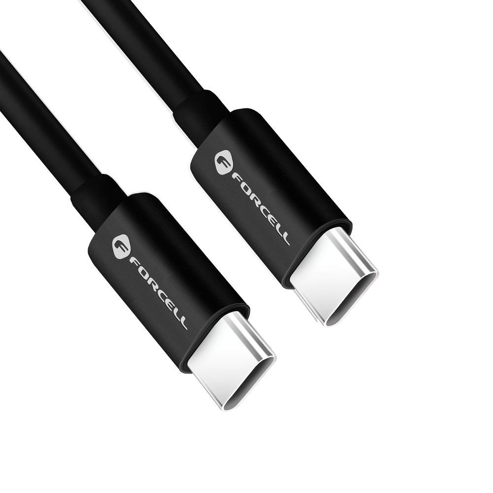 USB C na USB C kabel Forcell F-Energy QC4.0 PD 3A 60W 25 cm crni