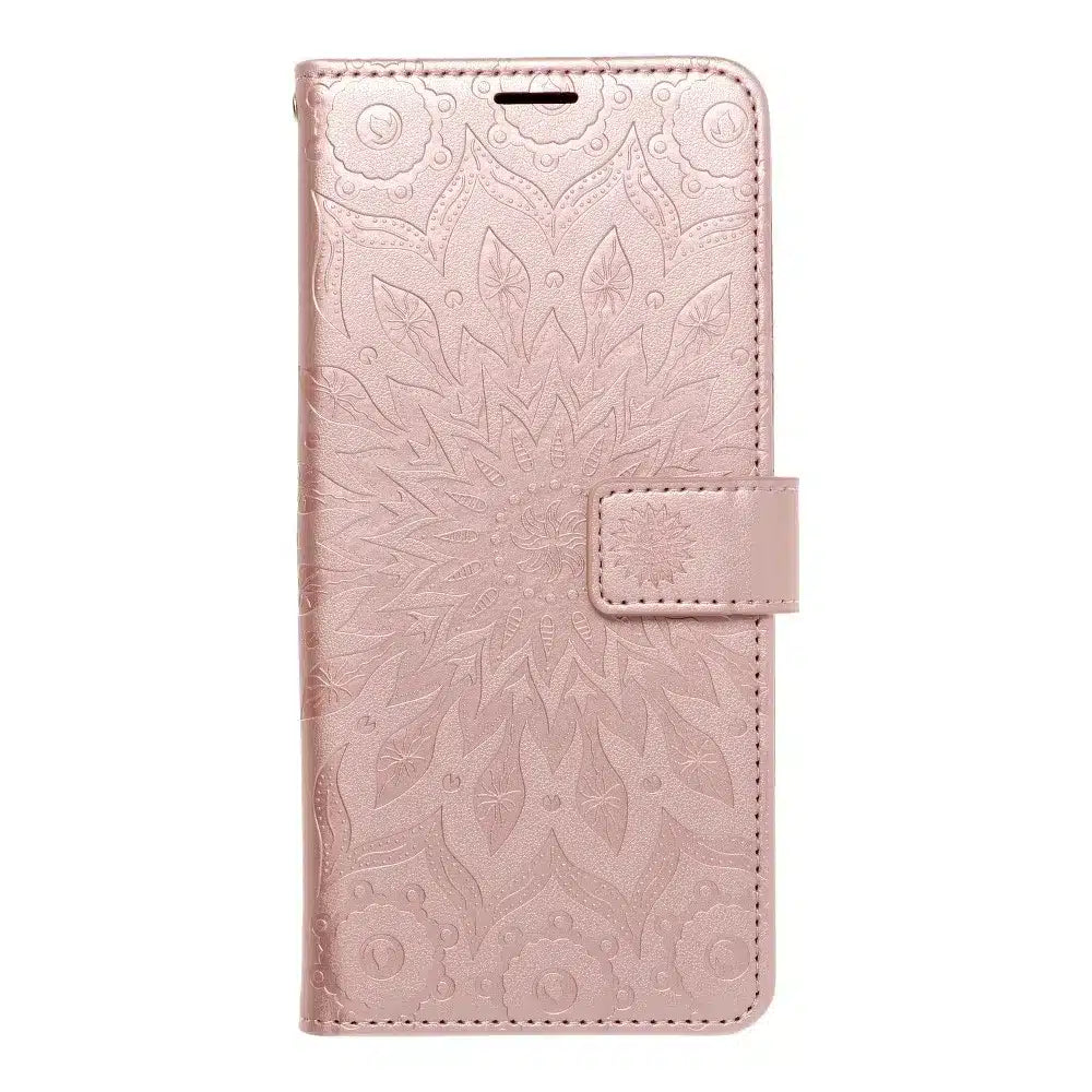 Pouzdro MEZZO Book na SAMSUNG GALAXY A12, mandala rose gold