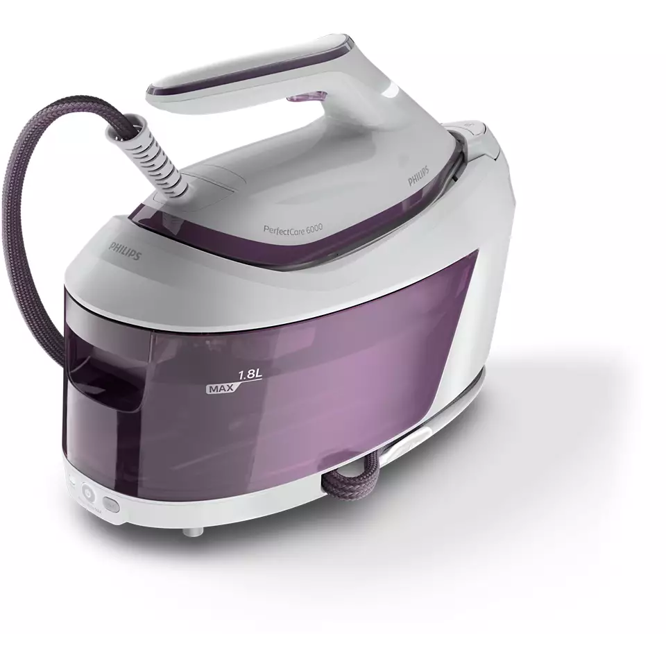 Philips 6000 series PSG6020/30 postaja za glačanje na paru 2400 W 1,8 L SteamGlide Plus podnica glačala Ljubičasto, Bijelo