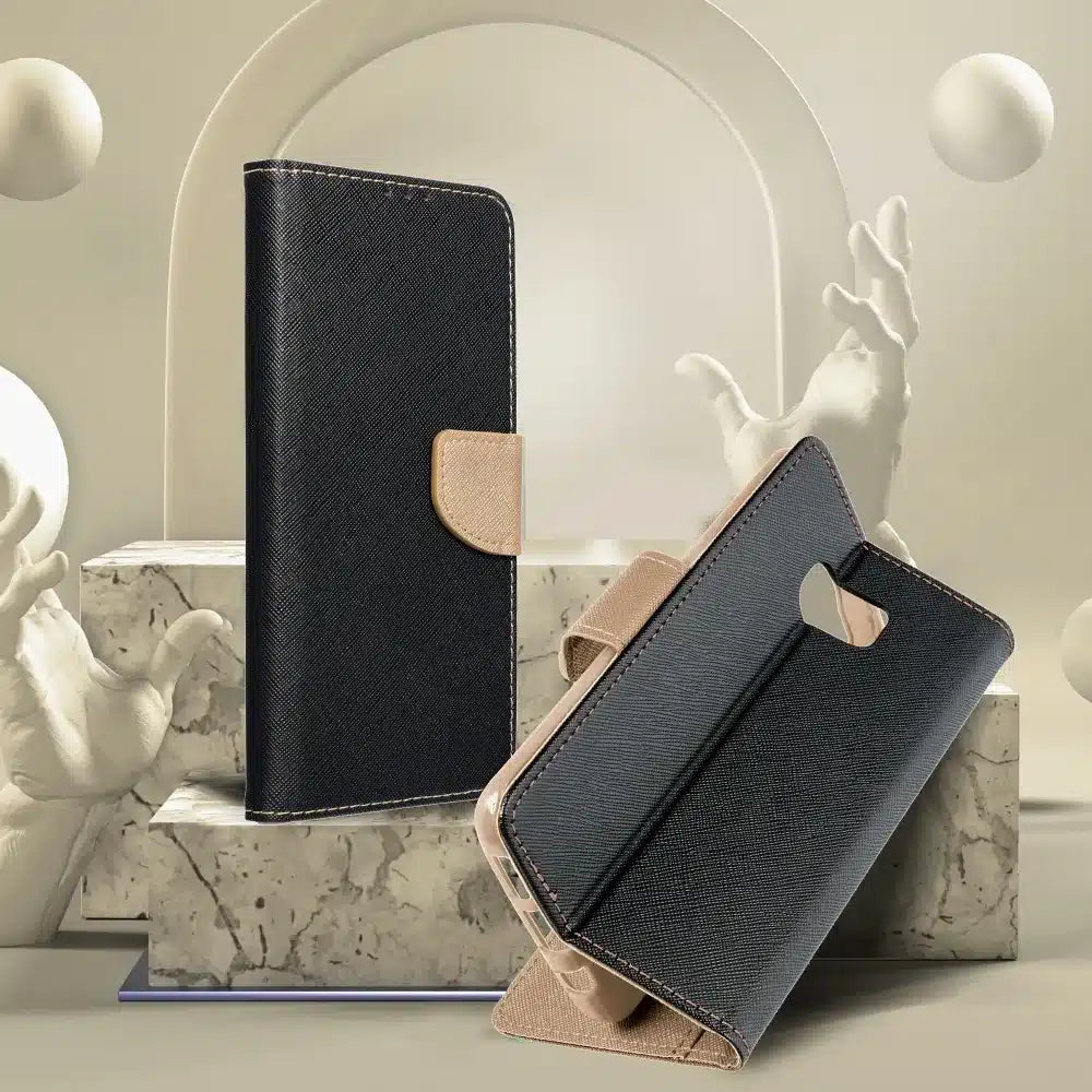 Fancy Book futrola za XIAOMI Redmi 13c / POCO C65 crna / zlatna
