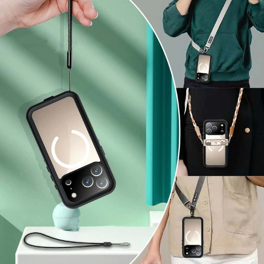 Shellbox Dot MagSafe kompatibilna vodootporna maskica za iPhone 17 Pro Max - crna