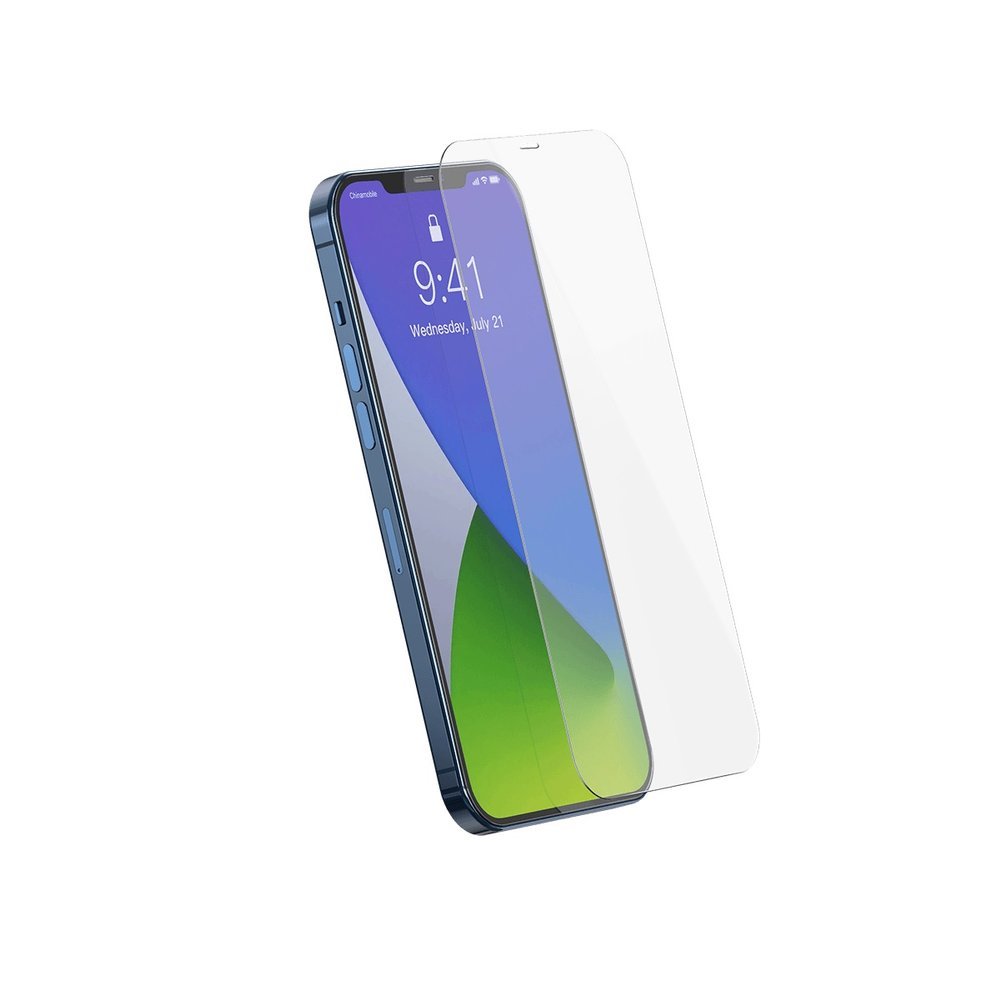 Baseus 2x 0,3 mm kaljeno staklo iPhone 12 Pro Max Prozirno