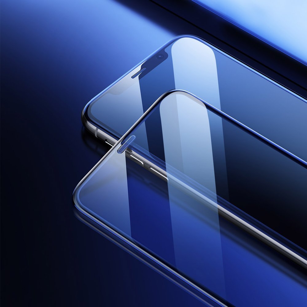 Baseus 2 kom zakrivljeno kaljeno staklo s okvirom za iPhone 11 Pro Max / iPhone XS Max
