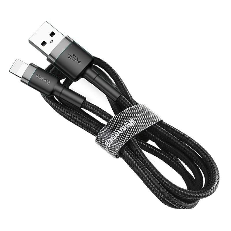 Baseus Cafule USB Lightning kabel 2,4A 50 cm (šedo+černý)