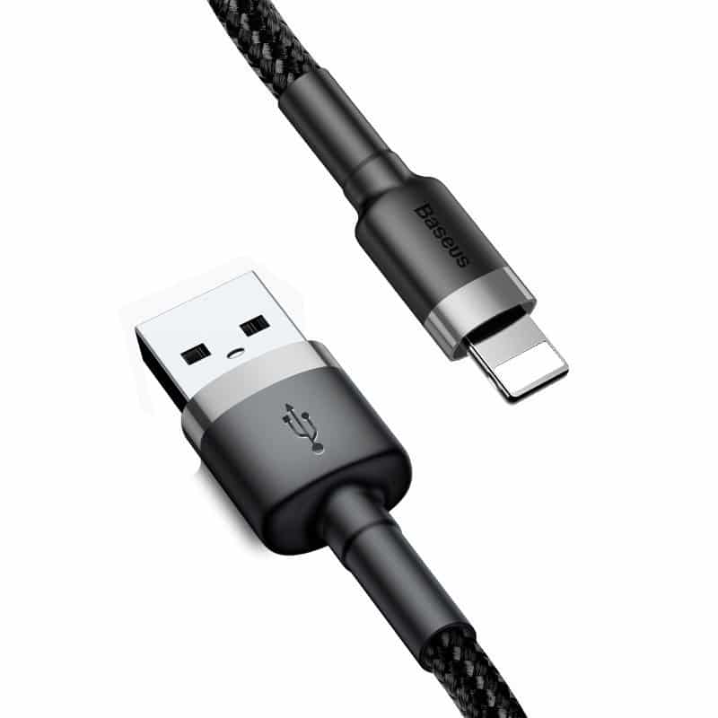 Baseus Cafule USB Lightning kabel 2.4A 50 cm (sivo+crno)