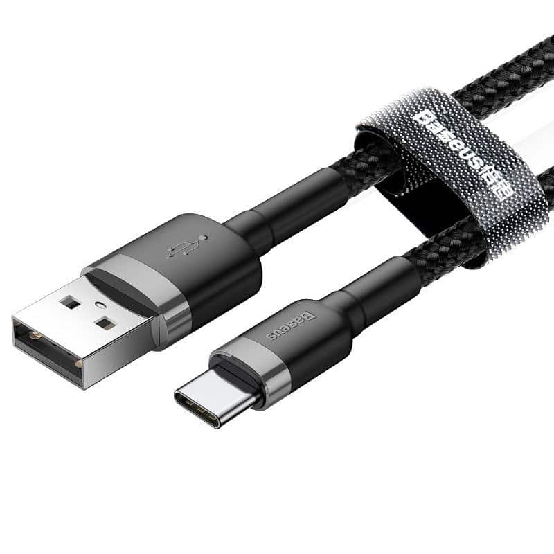 Baseus Cafule kabel USB na USB-C 3A 1m (sivo+crno)