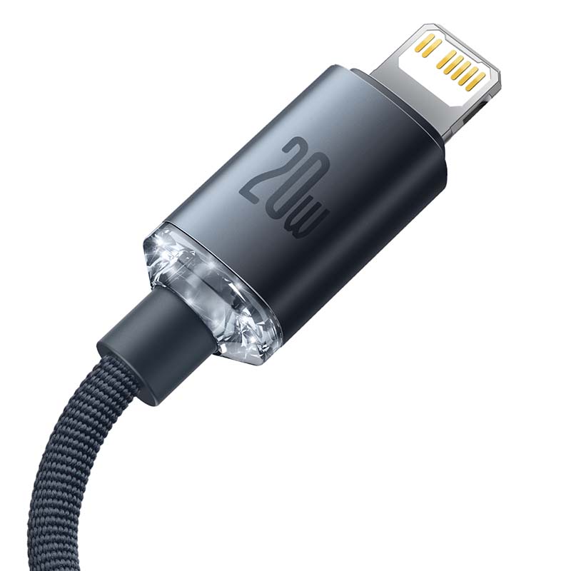 Baseus Crystal kabel USB-C na Lightning 20W PD 120 cm (crni)