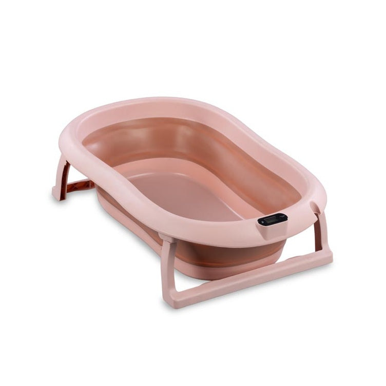 Sklopiva kadica s podlogom i termometrom dark pink