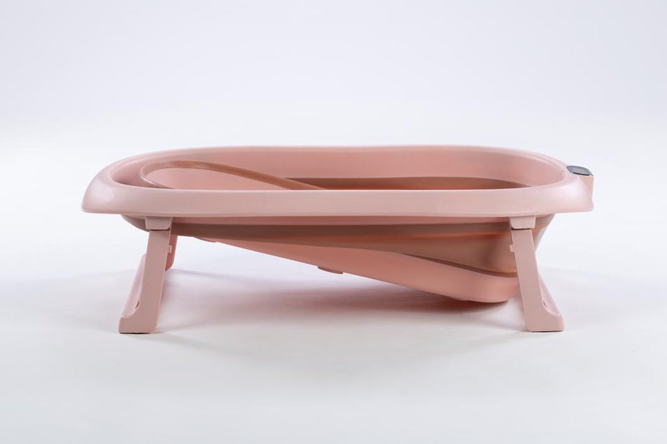 Sklopiva kadica s podlogom i termometrom dark pink