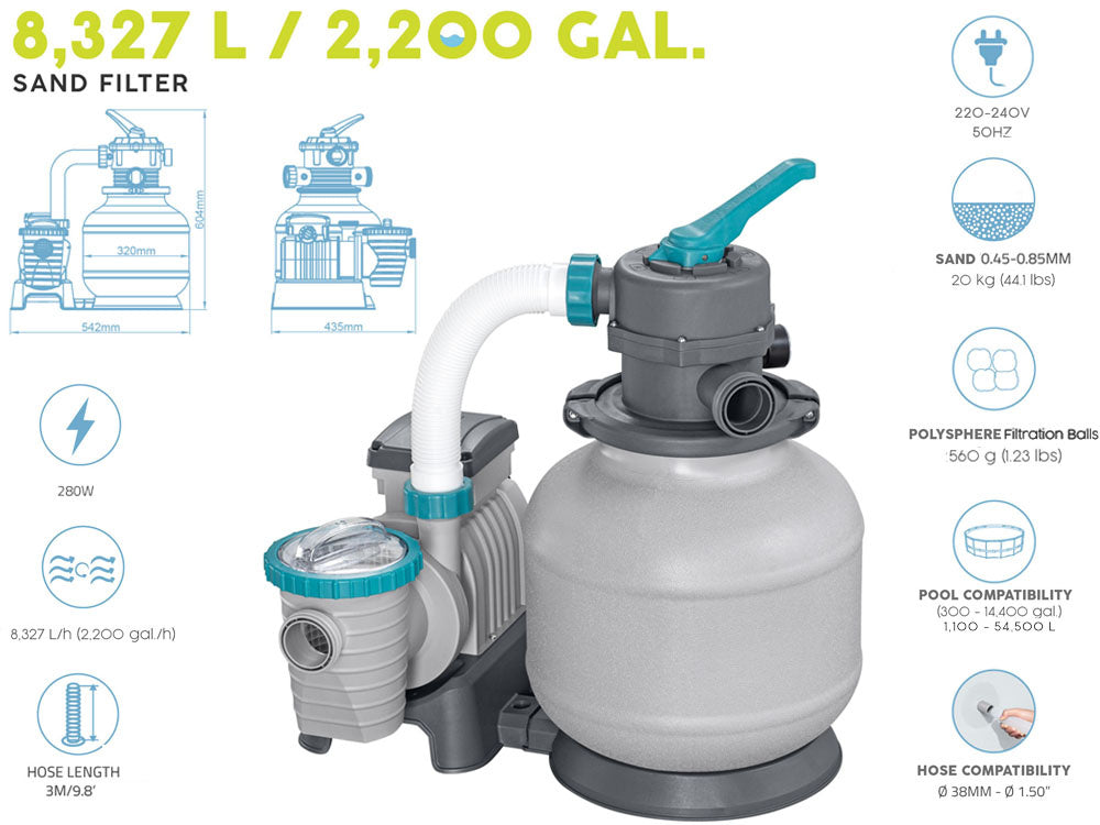 Bestway pješčana pumpa (8327 l/h)