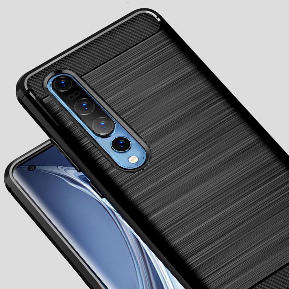 Karbonové pouzdro - pružný kryt pro Xiaomi Mi 10 Pro / Xiaomi Mi 10