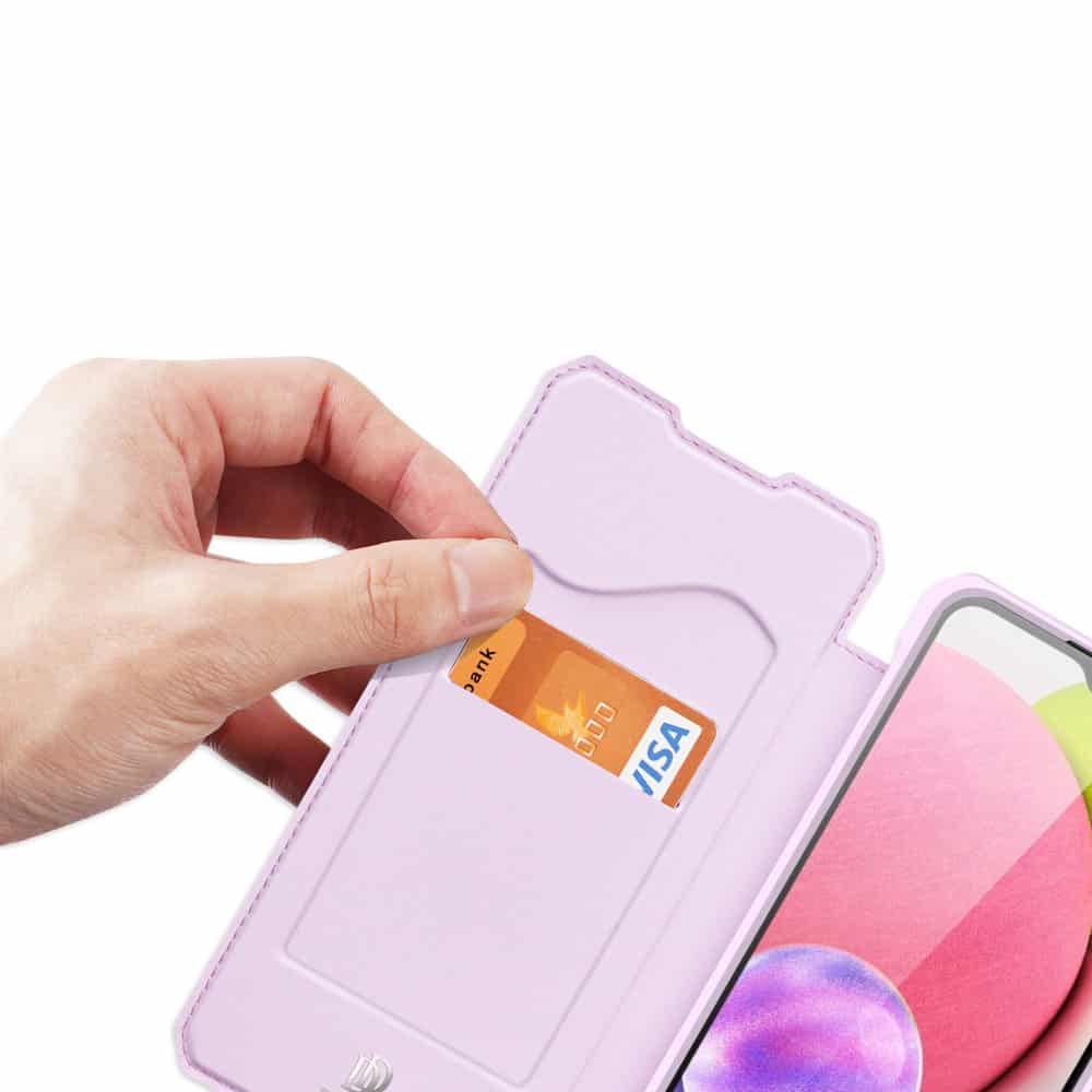 DUX DUCIS Skin X Bookcase pouzdro pro Samsung Galaxy A03s růžové