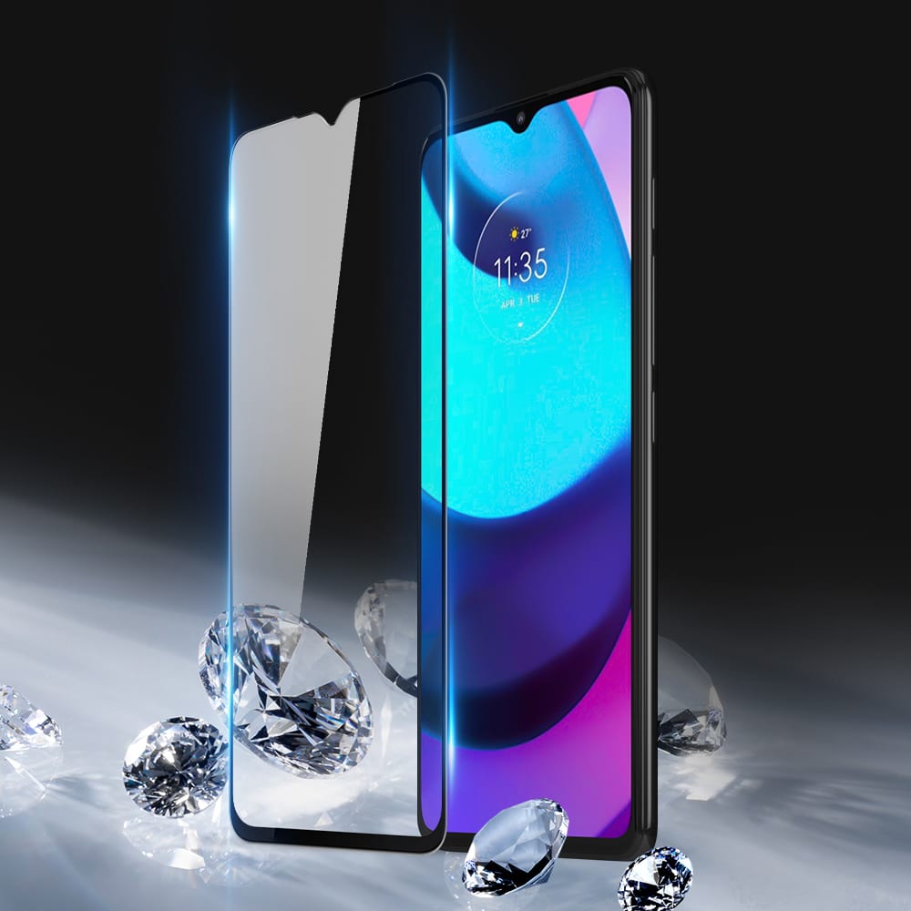 Dux Ducis 10D Tempered Glass 9H kaljeno staklo preko cijelog zaslona s okvirom Motorola Moto E20 crna