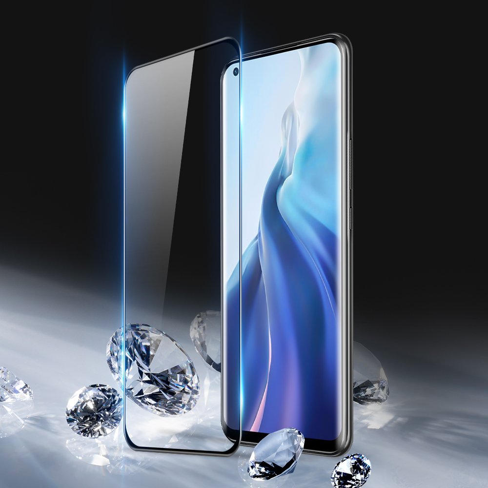 Dux Ducis 3D kaljeno staklo zakrivljeni zaštitnik zaslona Potpuna pokrivenost s okvirom za Xiaomi Mi 11 crna