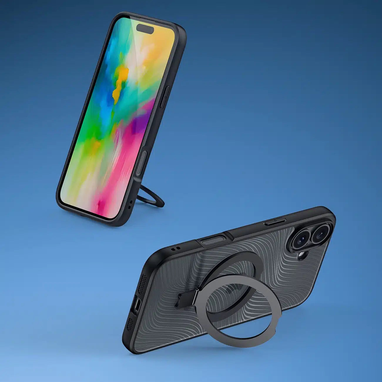 Dux Ducis Aimo Mag maska sa MagSafe i postoljem za iPhone 16 - crna