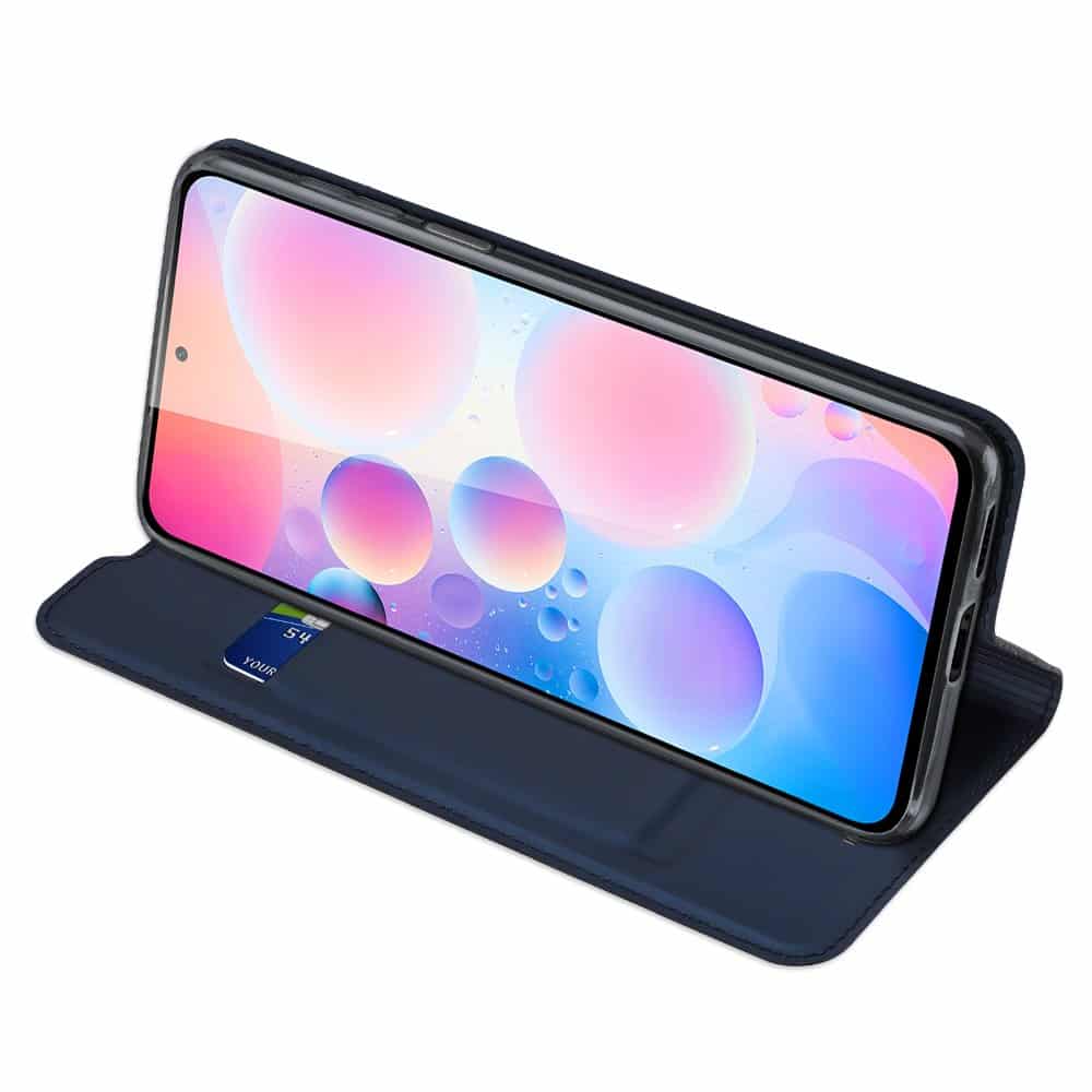 Dux Ducis Skin Pro flipové pouzdro pro Xiaomi Redmi K40 Pro+ / K40 Pro / K40 / Poco F3 modré