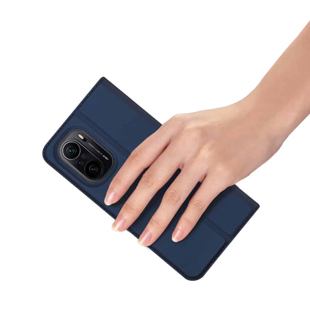Dux Ducis Skin Pro flipové pouzdro pro Xiaomi Redmi K40 Pro+ / K40 Pro / K40 / Poco F3 modré