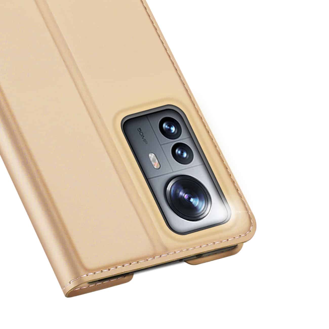DUX DUCIS SKIN PRO PREKLOPNA FUTROLA ZA XIAOMI 12 PRO ZLATNA
