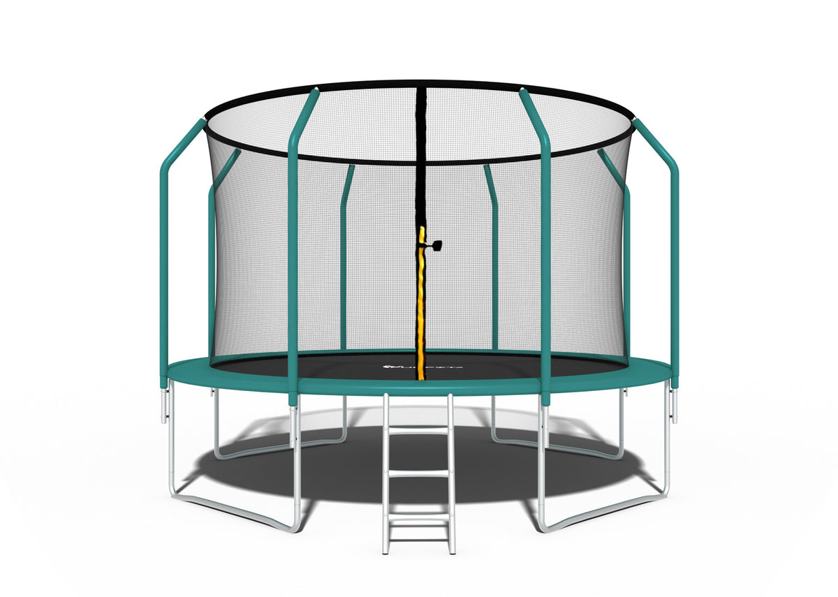 Vrtni trampolin Premium Yump 374 cm (12ft) s unutarnjom mrežom i ljestvama - tirkizni