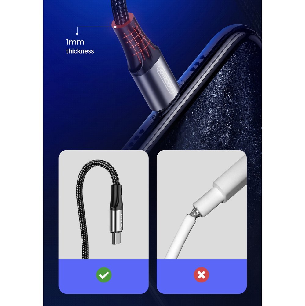 Joyroom USB - USB Type-C kabel 3 A 150 cm crveni