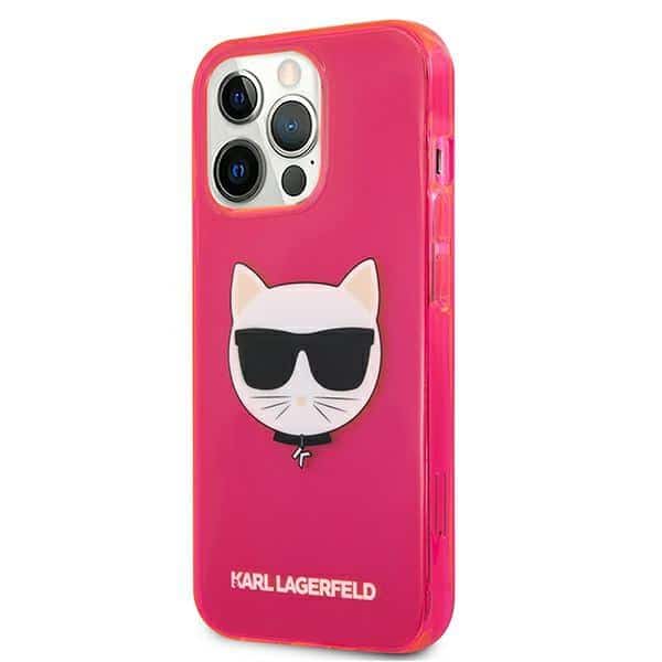 Karl Lagerfeld originalna maska za iPhone 13 Pro Glitter Choupette Fluo