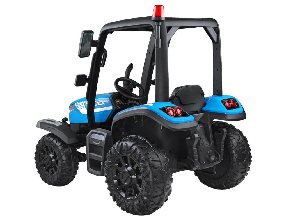 Veliki traktor s prikolicom 4×4 – plavi