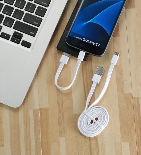 Remax set 2 močnih in gibljivih USB - micro USB kablov 1m/16cm