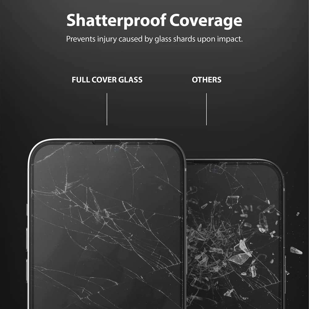 Ringke Invisible Defender ID Full Glass kaljeno staklo puna pokrivenost s okvirom za iPhone 13/ 13 Pro