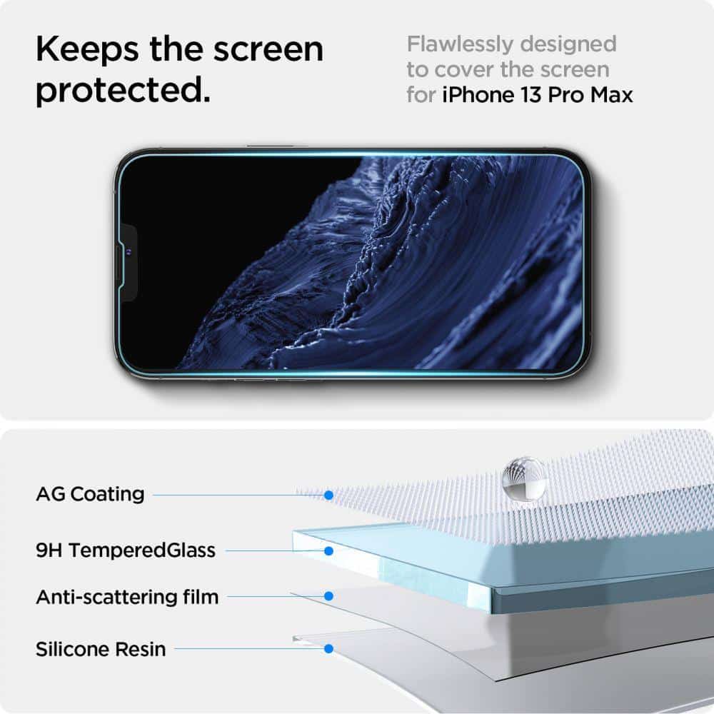 SPIGEN GLAS.TR EZ FIT ZAŠTITNO STAKLO 2 KOM ZA IPHONE 13 PRO MAX / IPHONE 14 PLUS