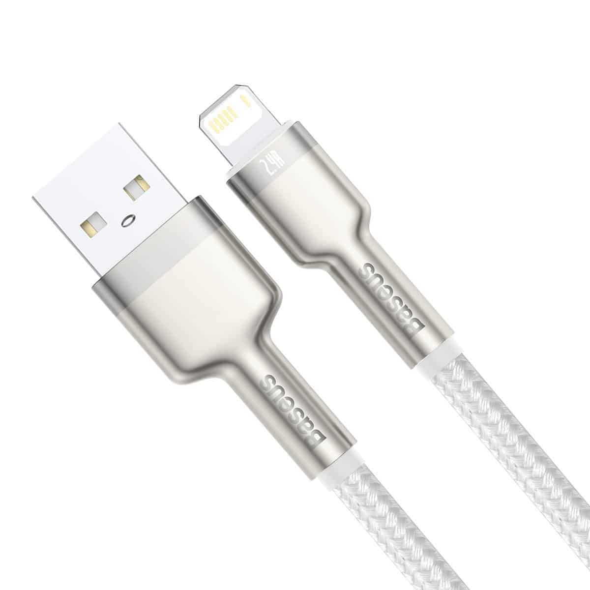 USB kabel za Lightning Baseus Cafule 2.4A 1m (bijeli)