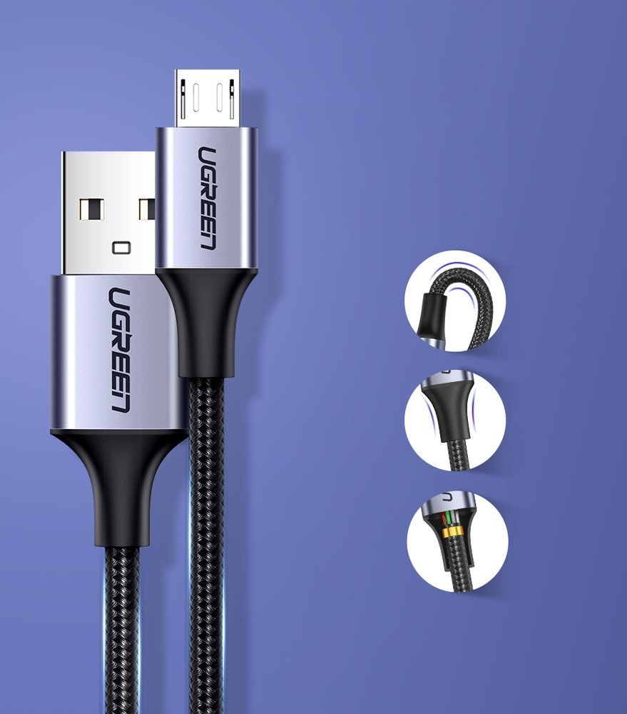 Ugreen USB – USB Micro kabel – 50 cm