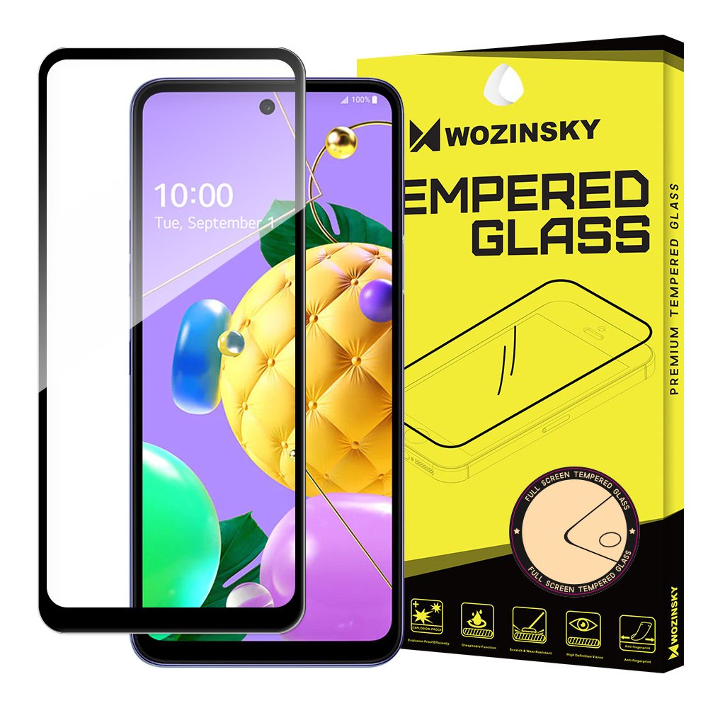 Kaljeno staklo zaštitnik zaslona s okvirom za LG K62 / K52 / K42