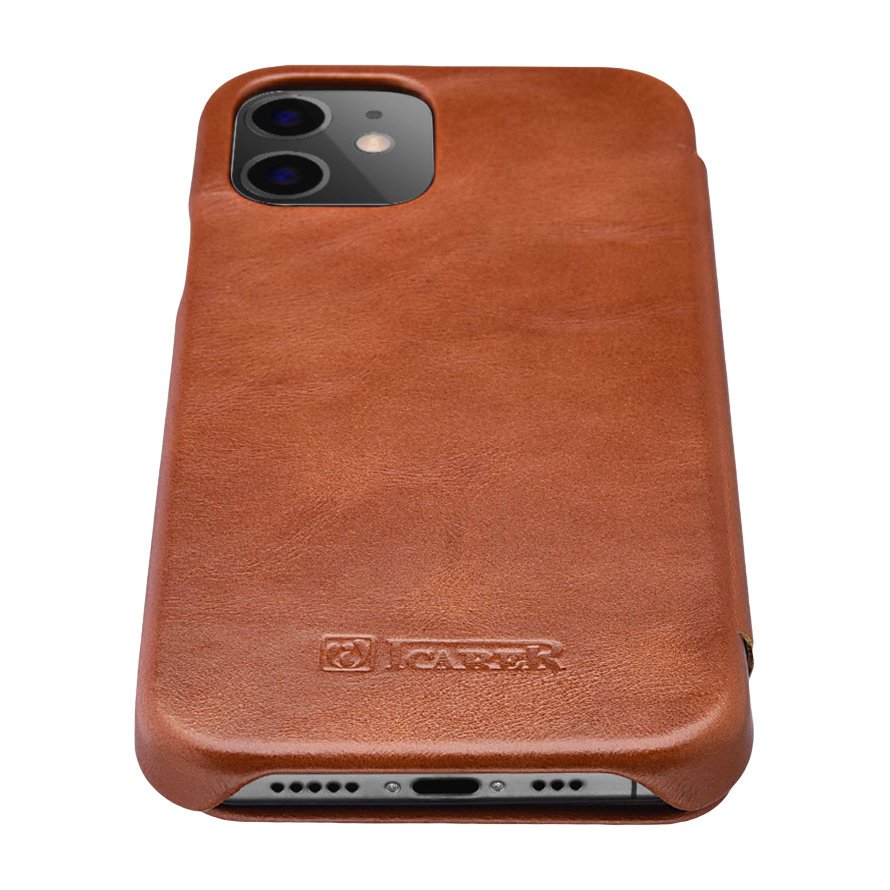 iCarer futrola Vintage Folio od prave kože za iPhone 12 Pro Max