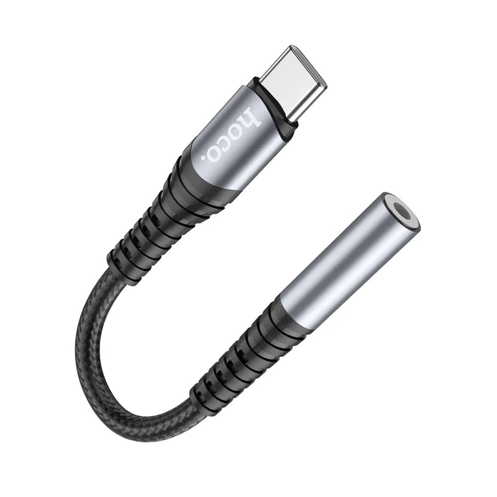 Hoco LS33 AUX 3,5 mm na USB C adaptér, šedý