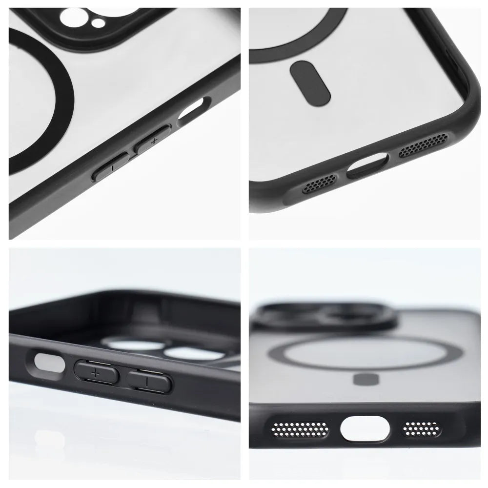 Full Matte Mag Cover maska kompatibilna s MagSafe za iPhone 13 Pro Max crna