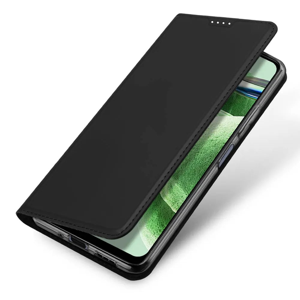 DUX DUCIS Skin Pro – pouzdro s kůží pro Xiaomi Redmi Note 12 5G černé