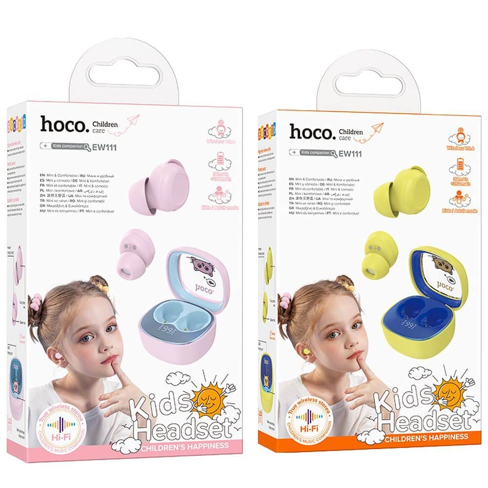 Dječje slušalice bežične Hoco EW111 žute boje