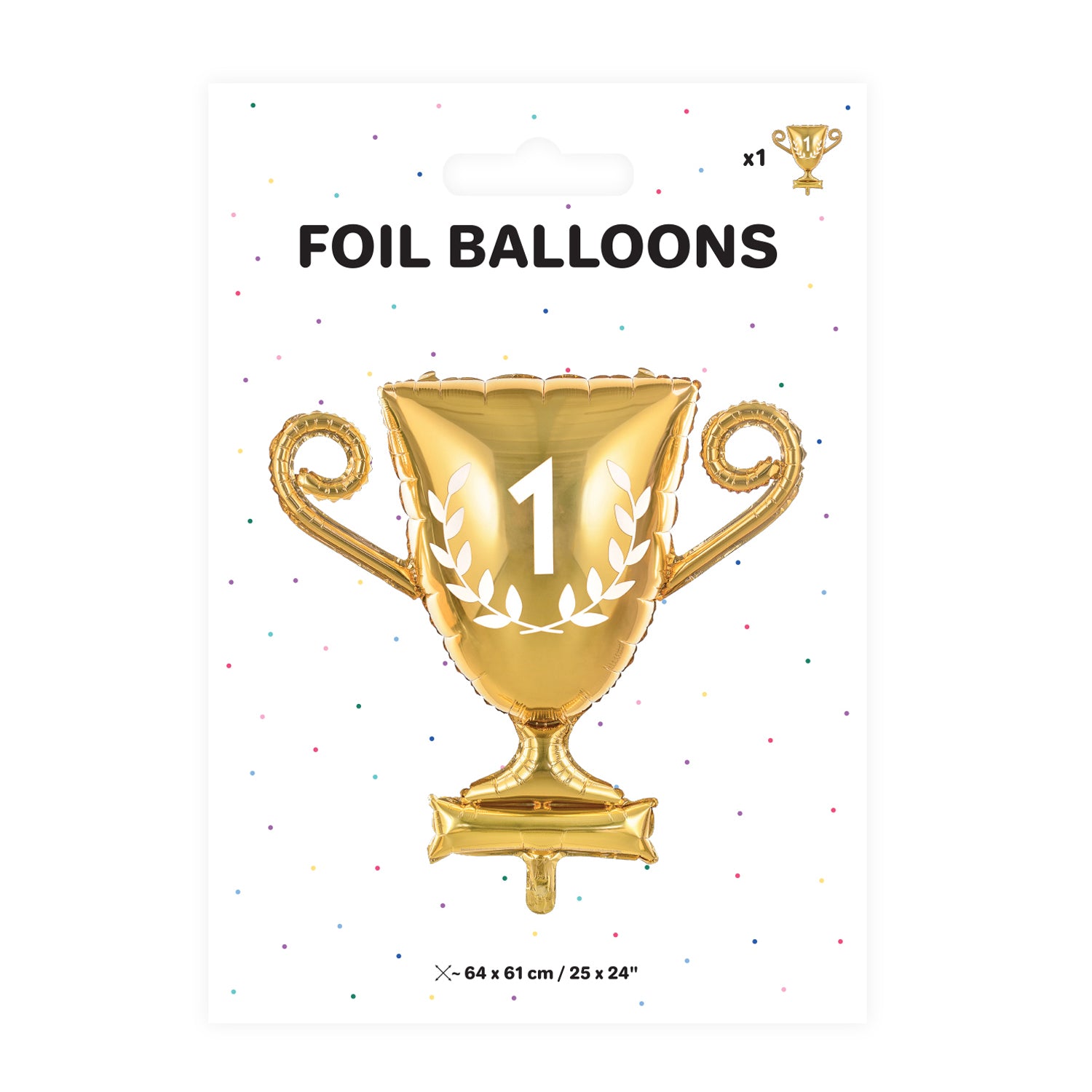 Folija balon pehar zlatni, Balon folija na Pehar No.1 64x61cm