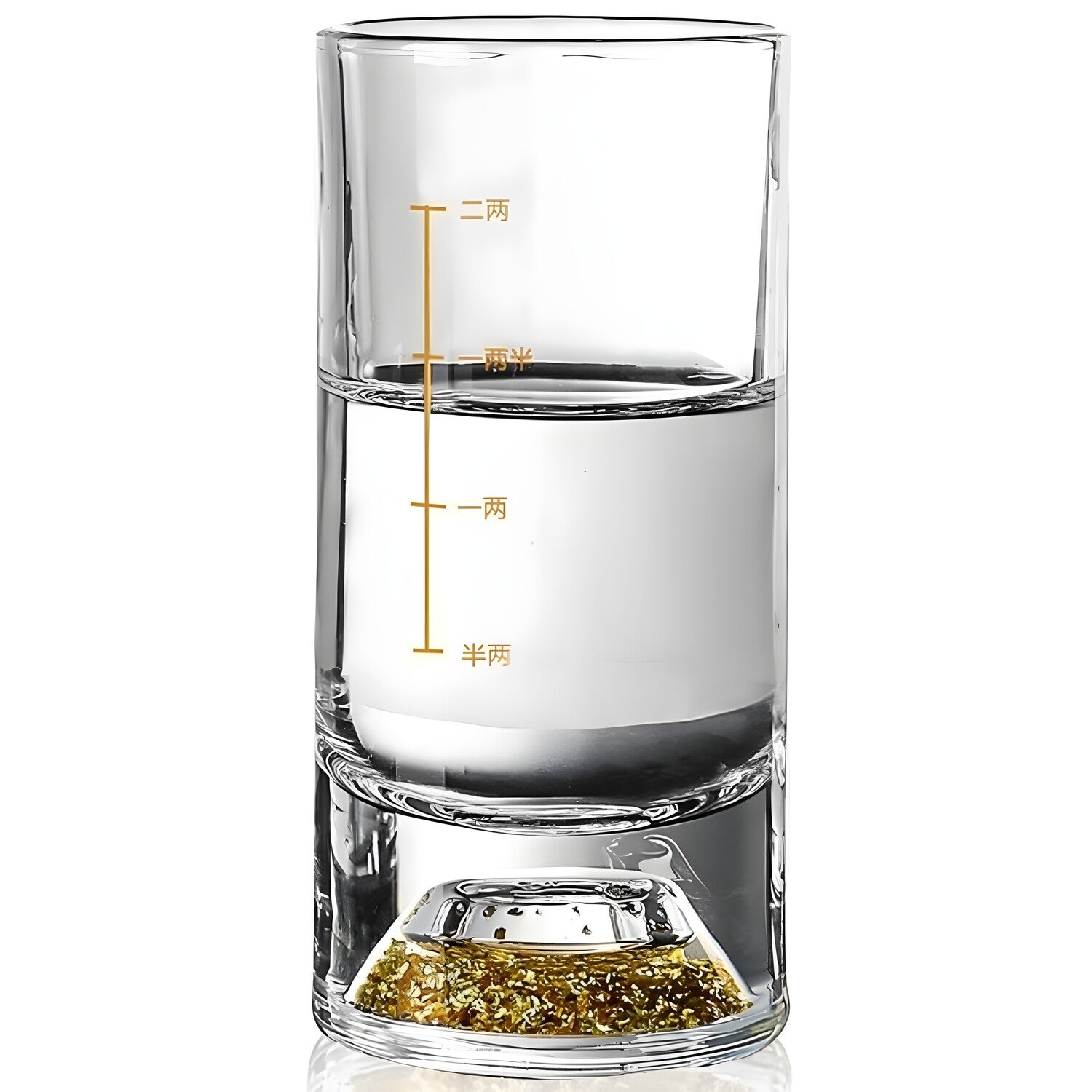 Kristalna čaša s dozatorom - Zlatna / Tip2 / 100ml KP35408