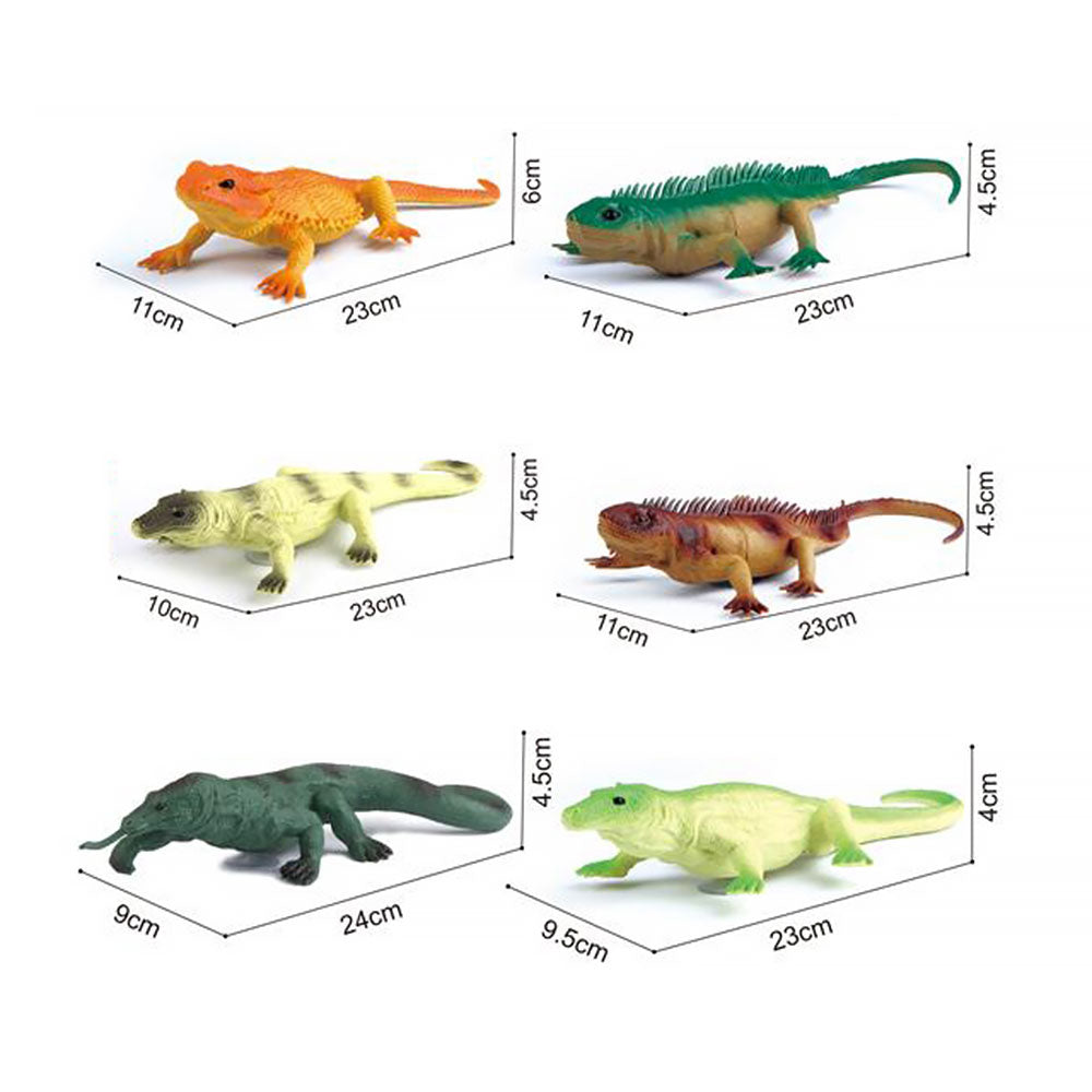 Gušter Animal World – realistične figure guštera za djecu Žuta