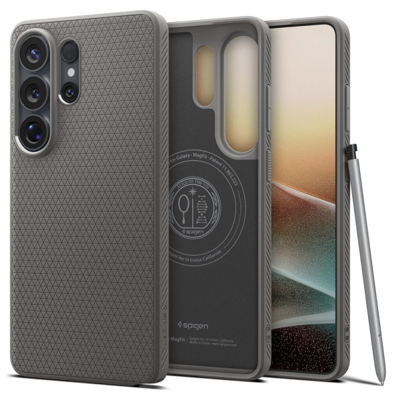 Spigen Liquid Air maska s MagSafe-om za Samsung Galaxy S26 Ultra Marble Grey ACS10675