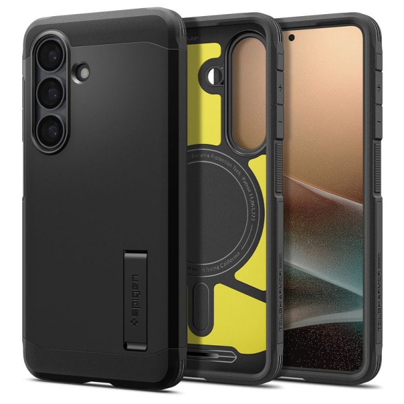 Spigen Tough Armor maska s MagSafeom za Samsung Galaxy S26 crna ACS10738