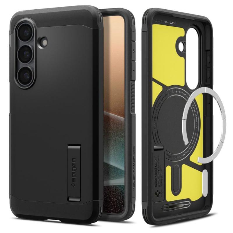 Spigen Tough Armor maska s MagSafeom za Samsung Galaxy S26 crna ACS10738