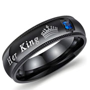 Prsten Her King - Crna / 57mm KP31829